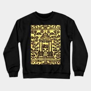 Yellow Textile Pattern Vintage Crewneck Sweatshirt